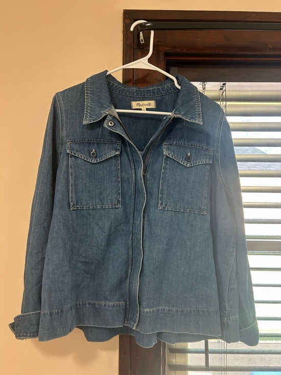 Madewell Jackets & Blazers - Madewell Blue Denim Zippered Shirt/Jacket